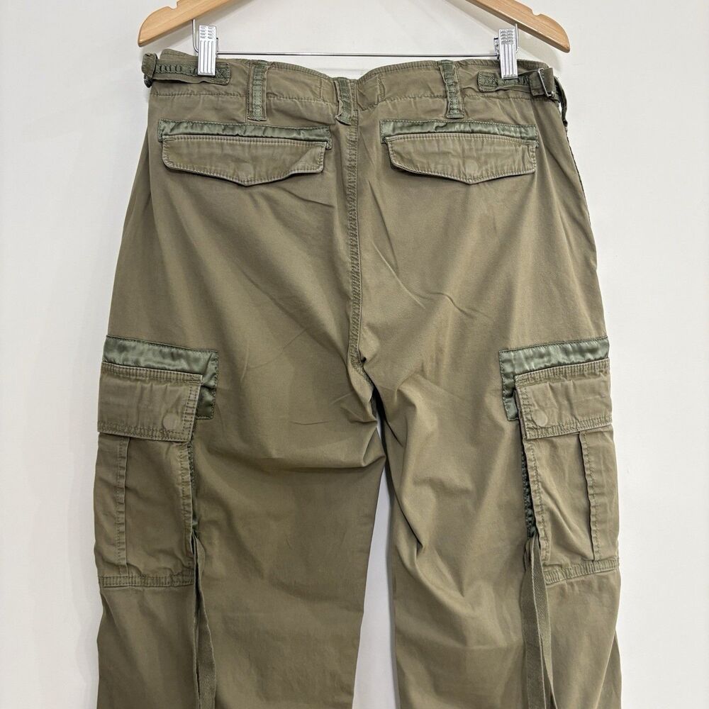 Vintage Abercrombie & Fitch Baggy Cargo Pants Womens Sz 10 Paratrooper 90s Y2K - Picture 6 of 10